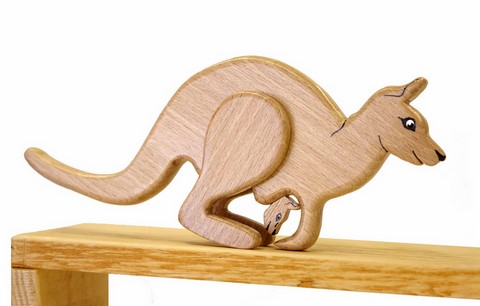 Kangourou sauteur en bois